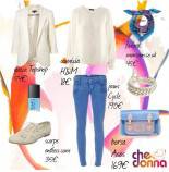 outfit bianco e blu