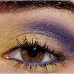 Un bellissimo trucco Giallo Perlato e Viola