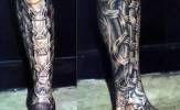 tatuaggio biomeccanico piede