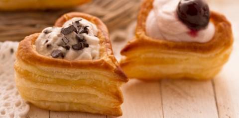 cuori di sfoglia dolci