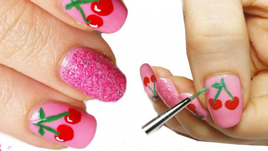 cherry nail art