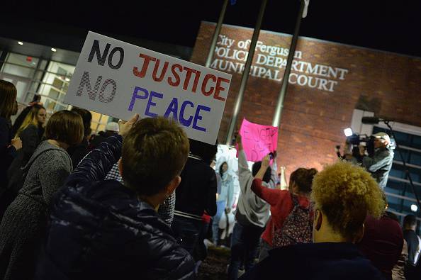 Protests In Ferguson After Resignation Of Police Chief