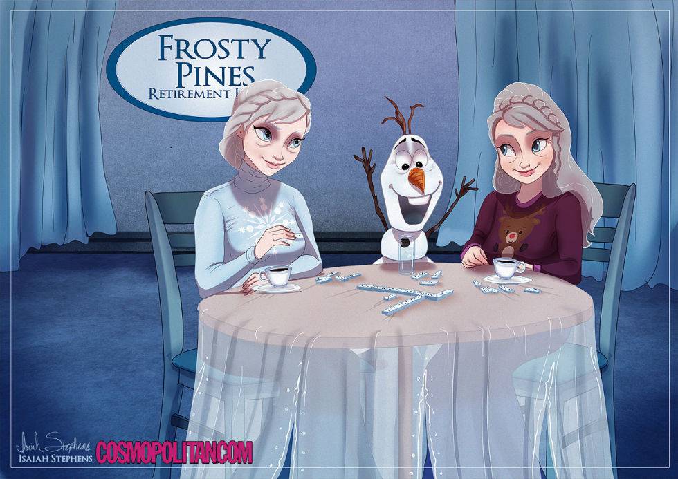 Elsa, Anna e Olaf