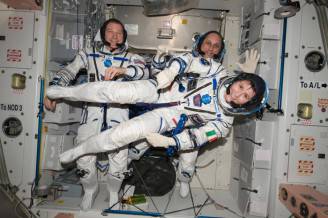 Samantha Cristoforetti e colleghi pronti al rientro sulla Terra (Foto NASA)