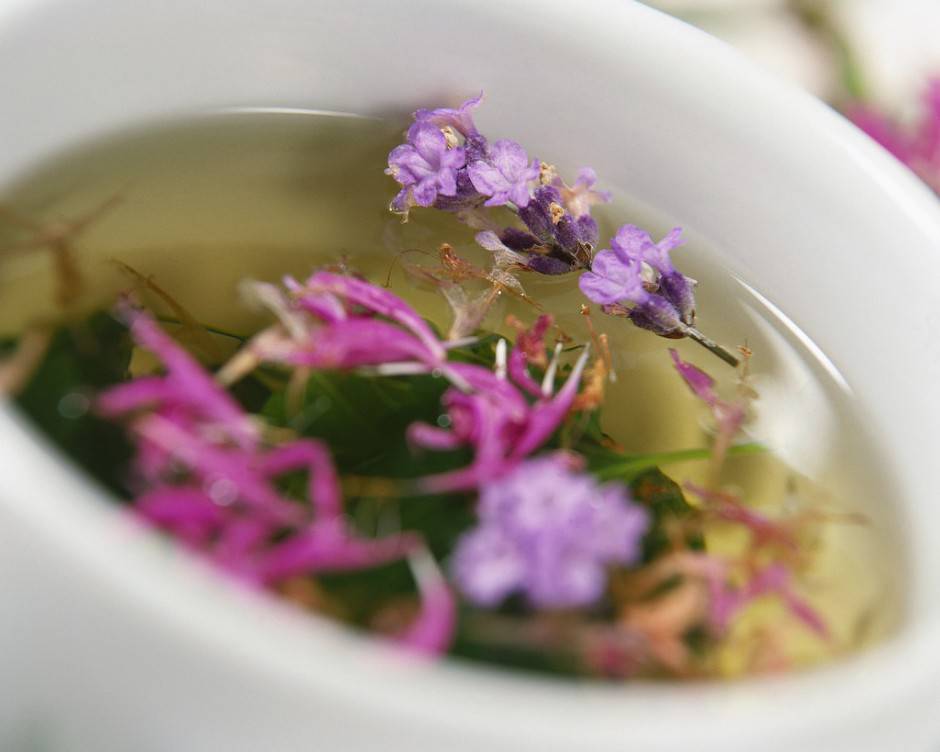 Flowers Floating in Herbal Tea