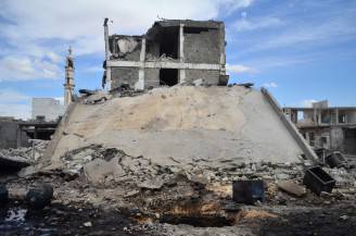 Bombardamenti della Russia in Siria (MAHMOUD TAHA/AFP/Getty Images)