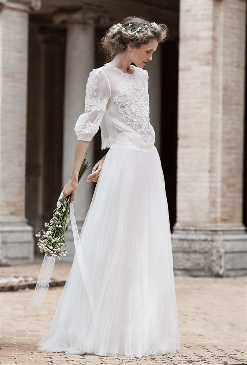 Crop top, il nuovo must per gli abiti da sposa