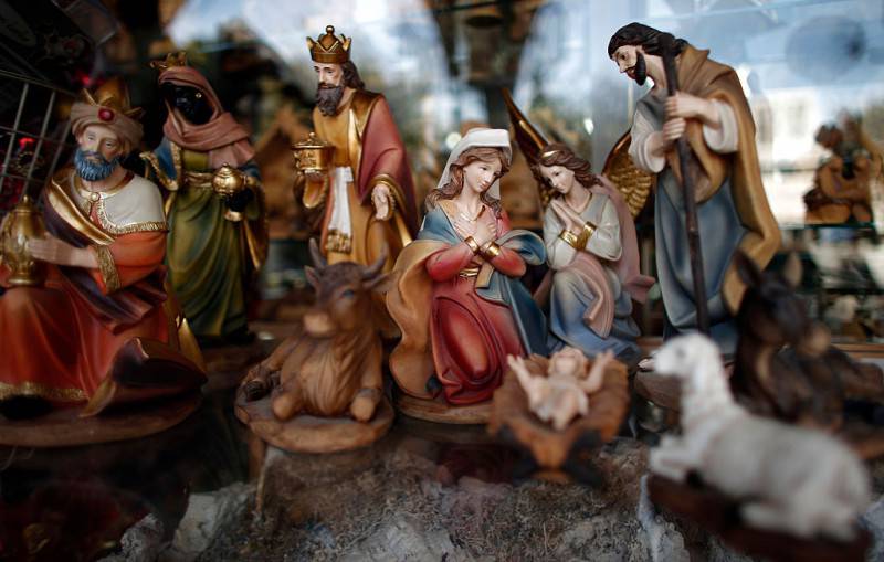 Presepe a Betlemme, Natale 2015 (THOMAS COEX/AFP/Getty Images)