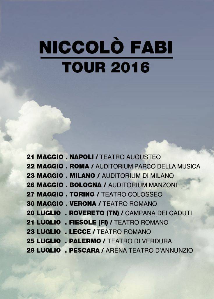 Tour Niccolò Fabi
