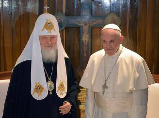 Papa Francesco e Kirill (ADALBERTO ROQUE/AFP/Getty Images)