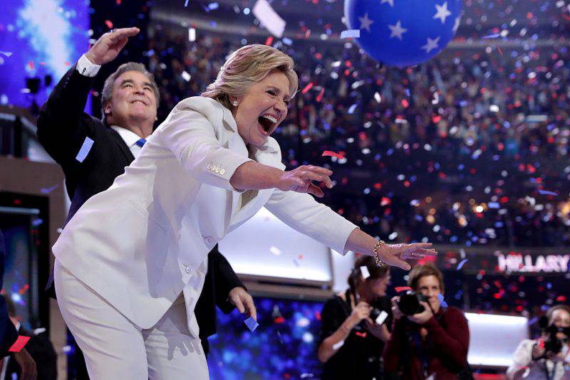 Hillary Clinton alla investitura nella convention democratica (Chip Somodevilla/Getty Images)