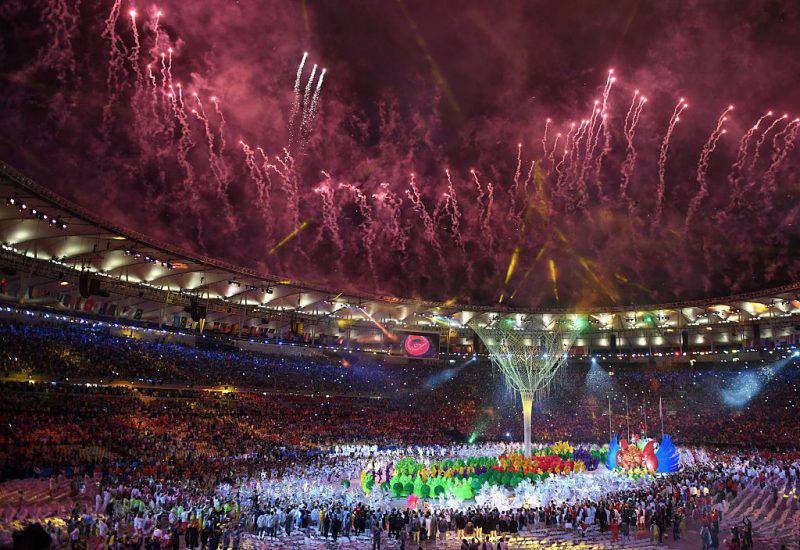 Cerimonia di chiusura delle Olimpiadi di Rio De Janeiro (ED JONES/AFP/Getty Images)