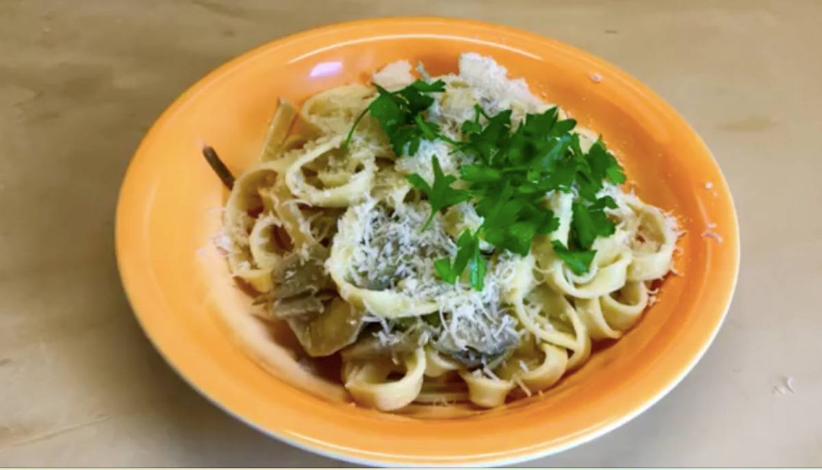 tagliatelle con carciofi