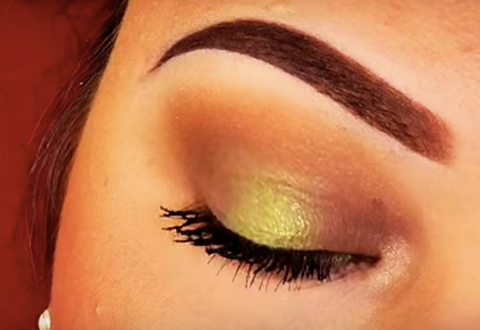 trucco occhi verde marrone