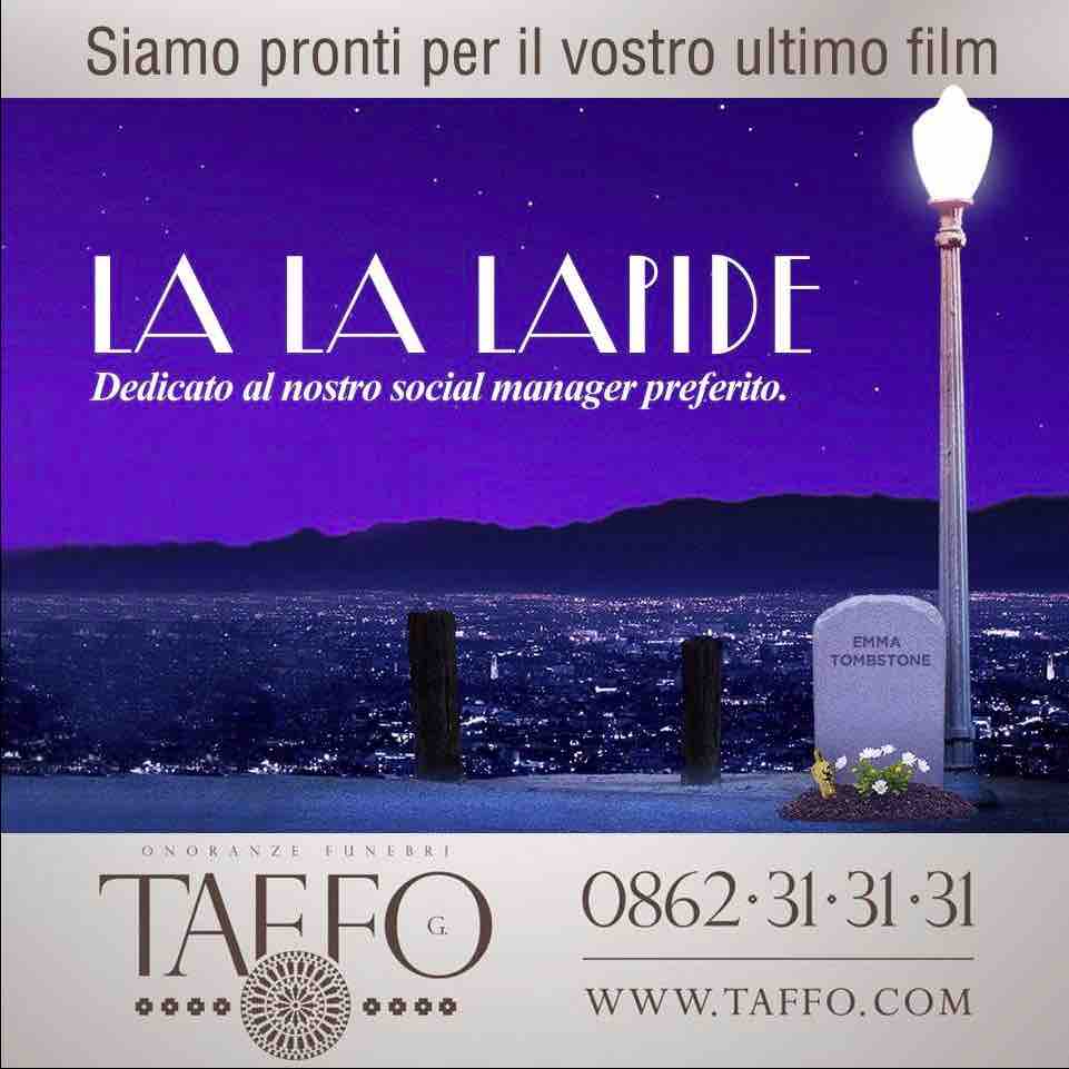 Taffo Roma, pubblicità per affrontare la morte ridendo