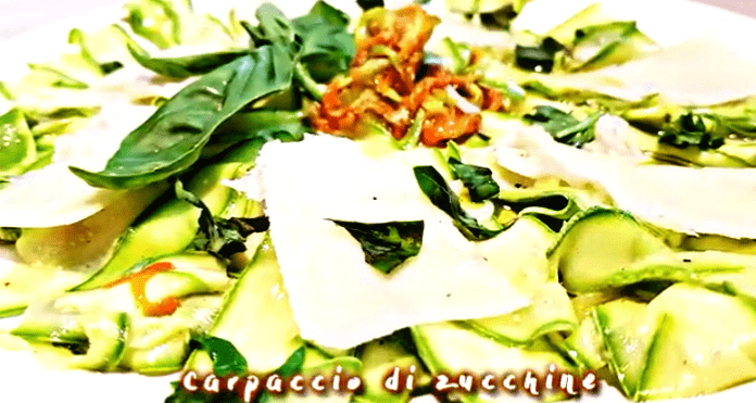 Come preparare il carpaccio di zucchine