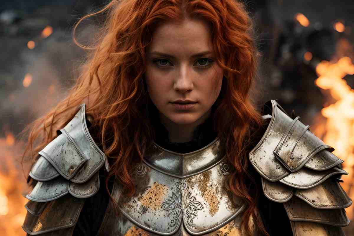 ragazza con armatura simbolo dei nomi per bambine da guerriera