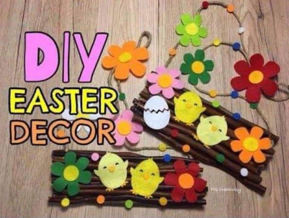 Decorazione Di Pasqua Con Feltro E Legnetti Video