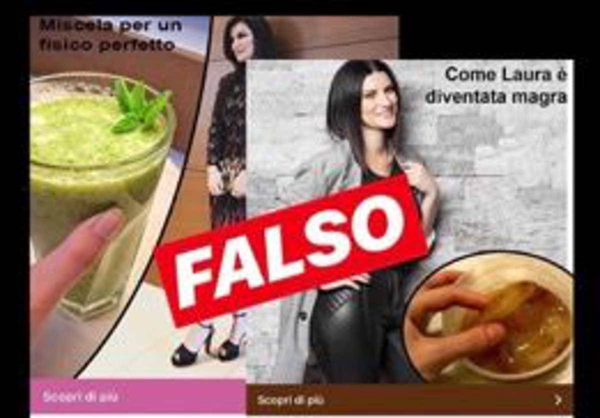 Laura Pausini pubblicità false