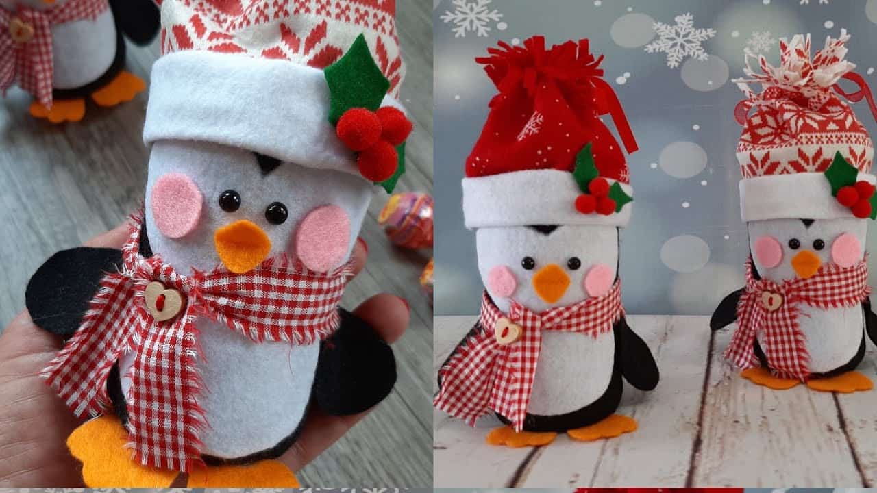 Albero Di Natale Fai Da Te Con Bottiglie Di Plastica.Diy Come Realizzare Dei Pinguini Natalizi Con Le Bottiglie Di Plastica Video