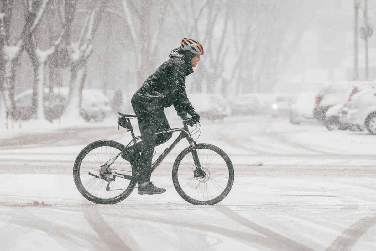 bicicletta in inverno