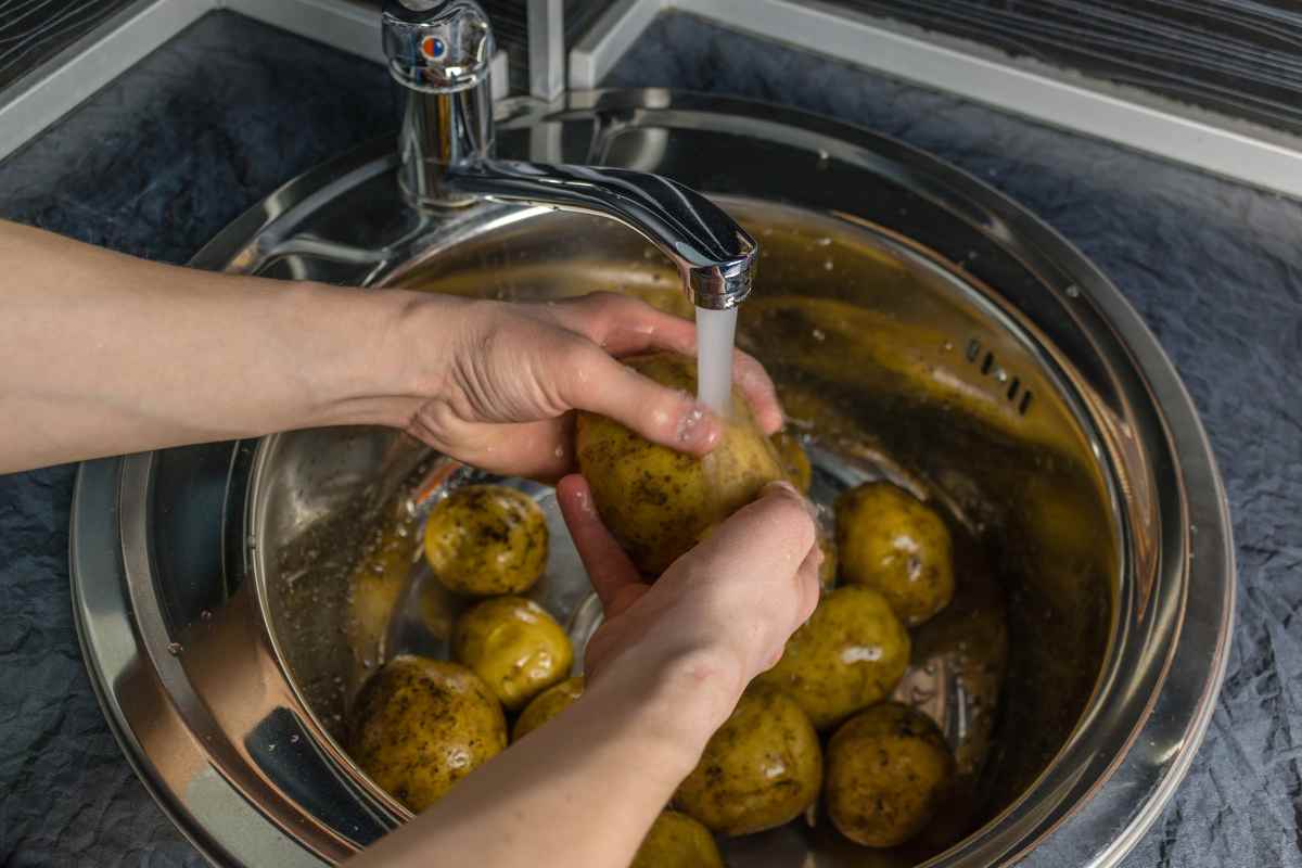 lavare patate
