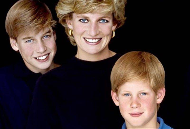Lady Diana, William e Harry