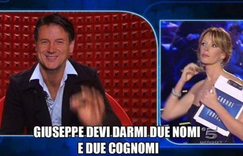 Meme Giuseppe Conte Grande Fratello