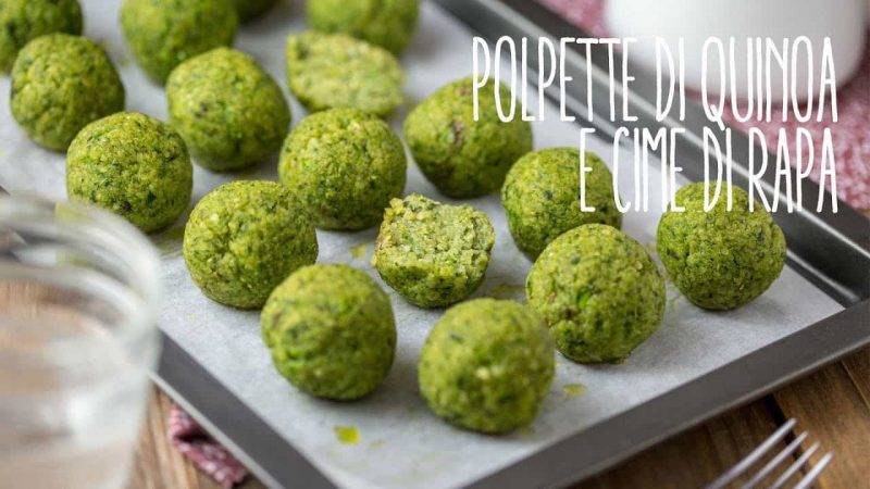 Ricetta Vegana polpette di quinoa e cime di rapa