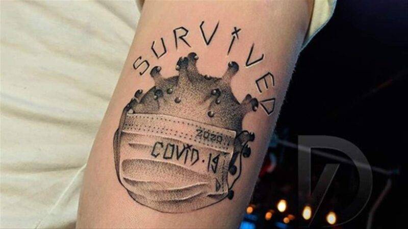 sopravvissuto coronavirus tattoo