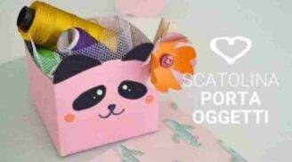 riciclo creativo scatola porta oggetti