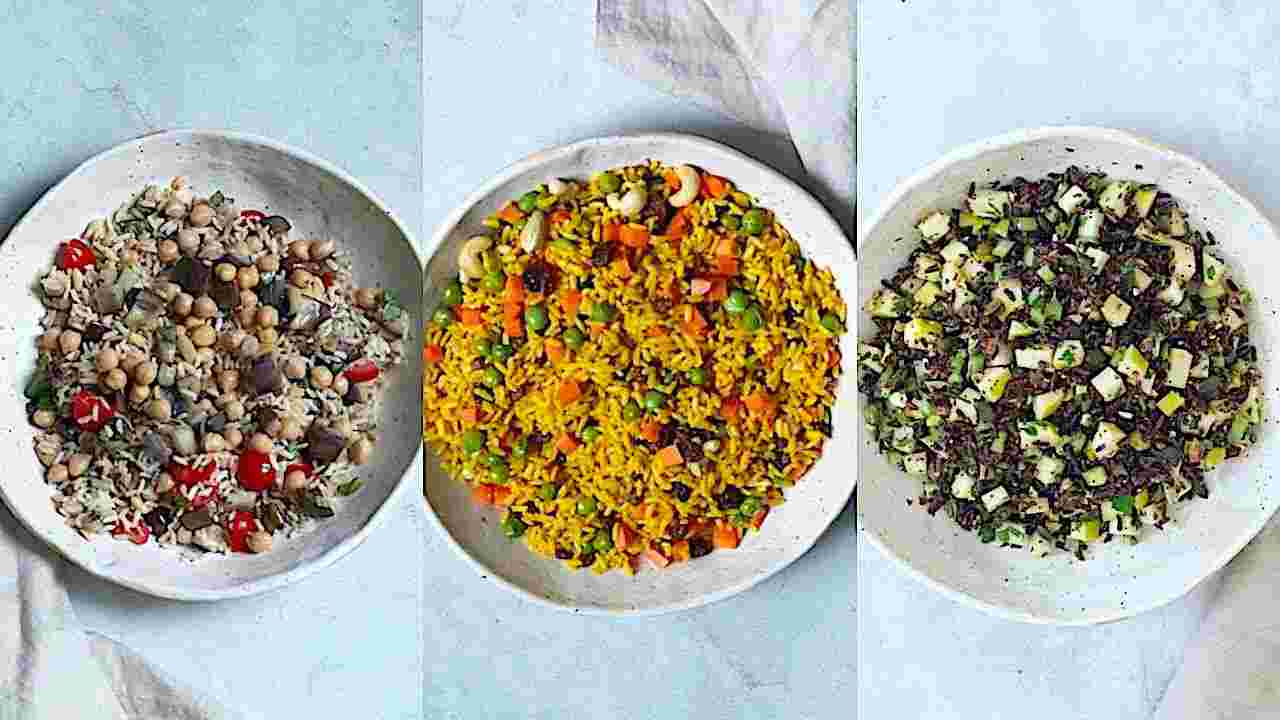 Ricette vegane 3 insalate di riso leggere facili e veloci