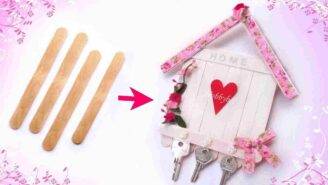 Porta chiavi fai da te con riciclo creativo