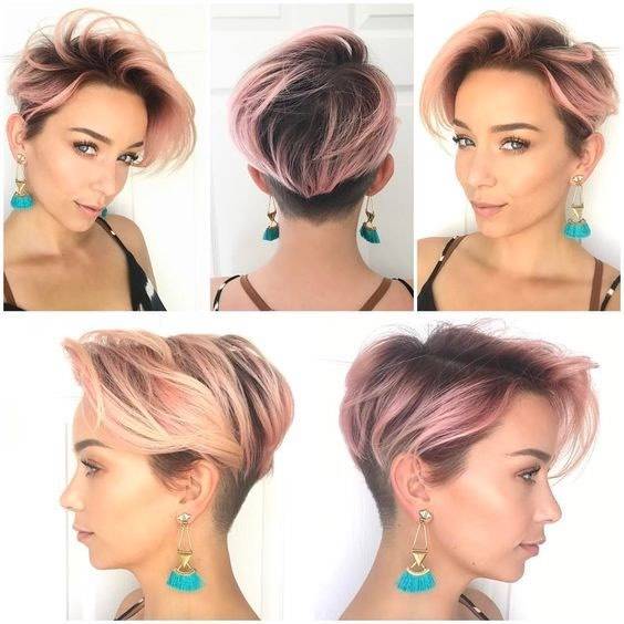 Pixie cut rosa cortissimi