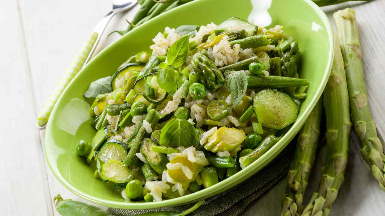 Risotto con asparagi, zucchine ricetta