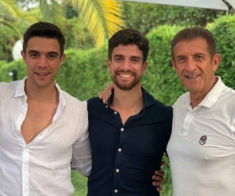 Ezio Greggio presenta i figli Gabriele e Foto