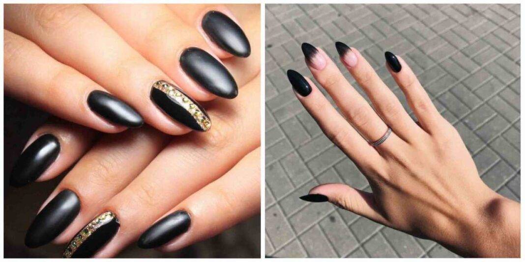 Unghie a mandorla nere, foto delle più belle del web
