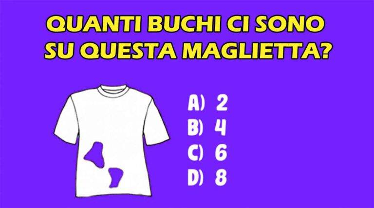 Quanti Buchi Ci Sono In Una Maglietta