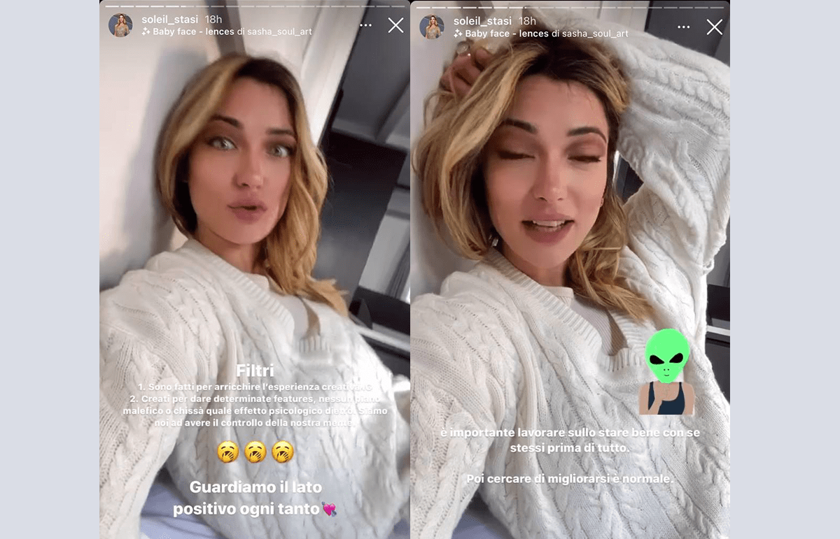 Soleil Sorge contro chi critica i filtri su Instagram: "Andate a c...."