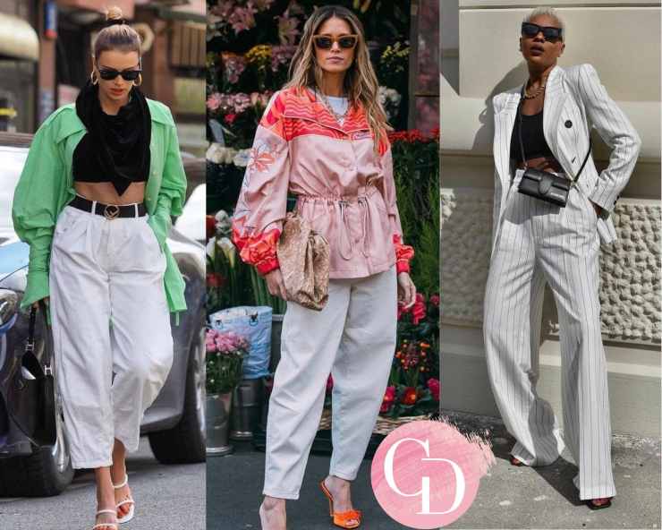 Lunedì Look of the Day: pantaloni bianchi! Pantalone bianco look