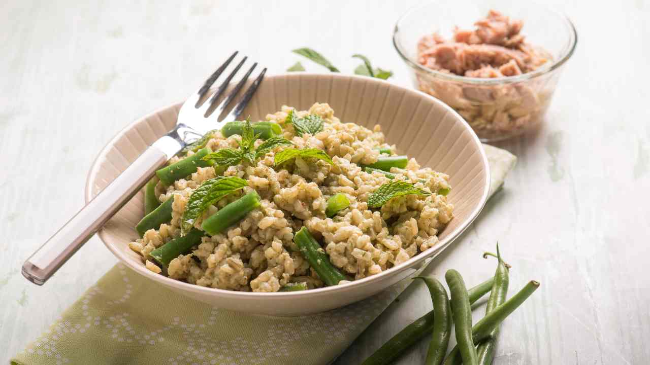 insalata riso tonno fagiolini