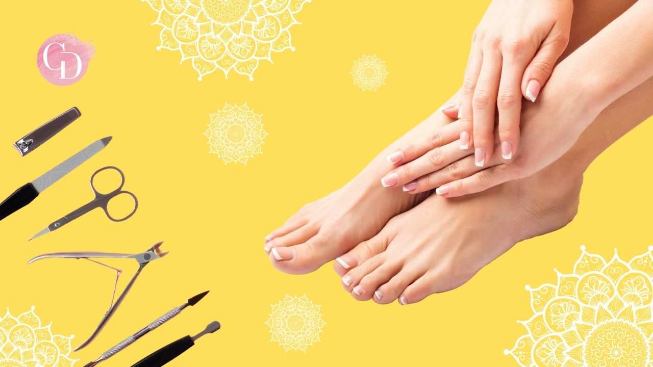 piedi su fondo giallo