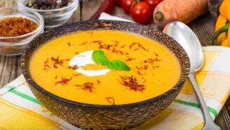 vellutata con zafferano