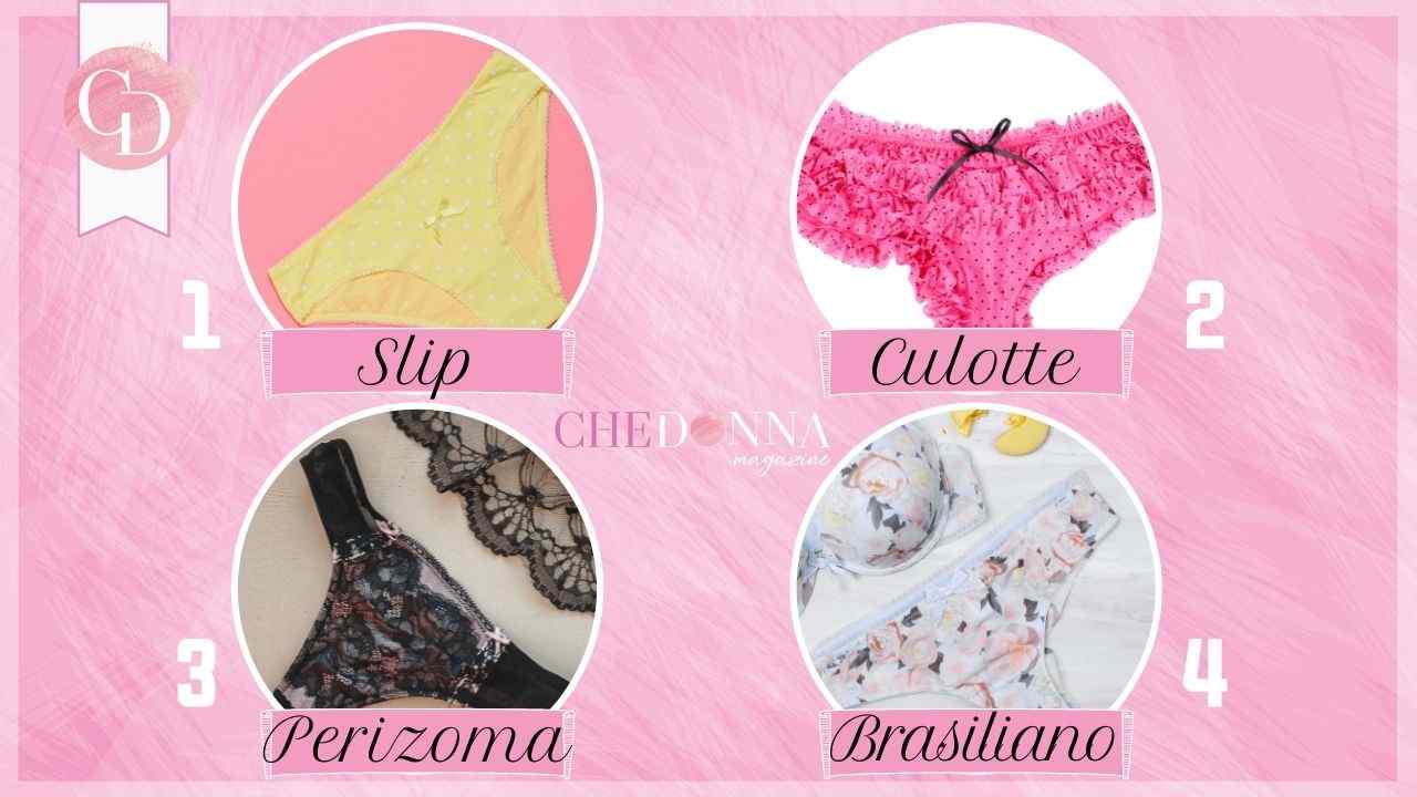 tipi di mutandine