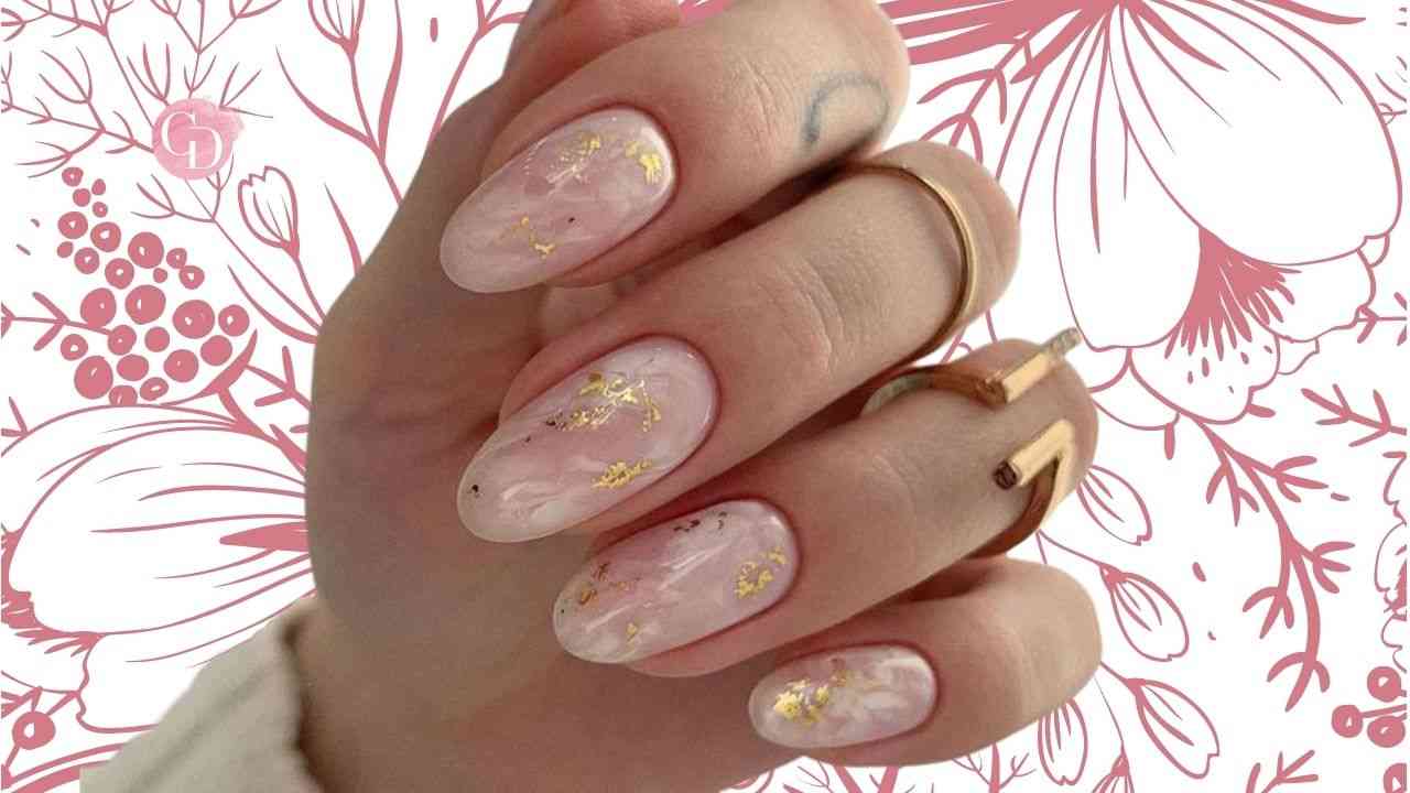 unghie effetto marmo