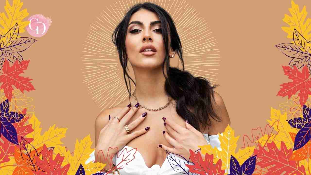 Le unghie viola di Giulia Salemi sono la nail art chic dell'autunno 2021