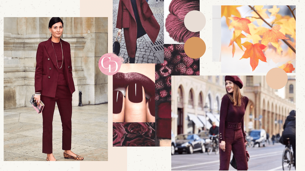 Outfit bordeaux sempre alla moda.