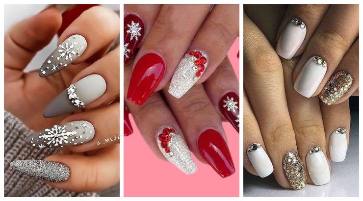 collage strass nails per natale 