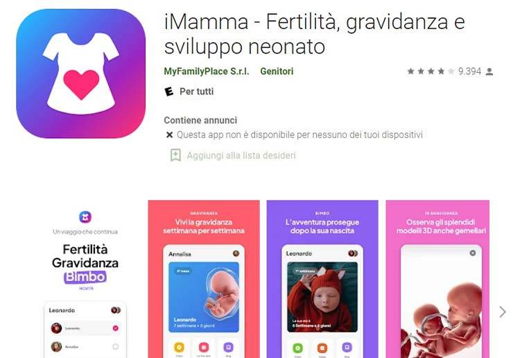 imamma app gravidanza