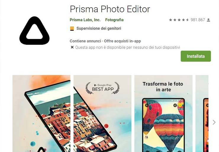 prisma app foto